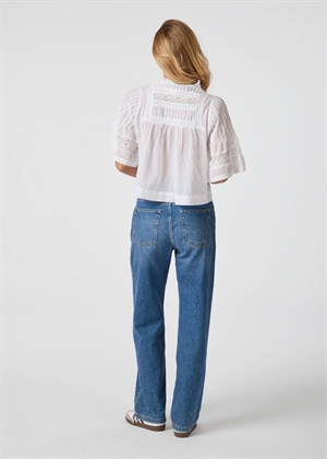 Siama s voile bluse White Neo Noir 